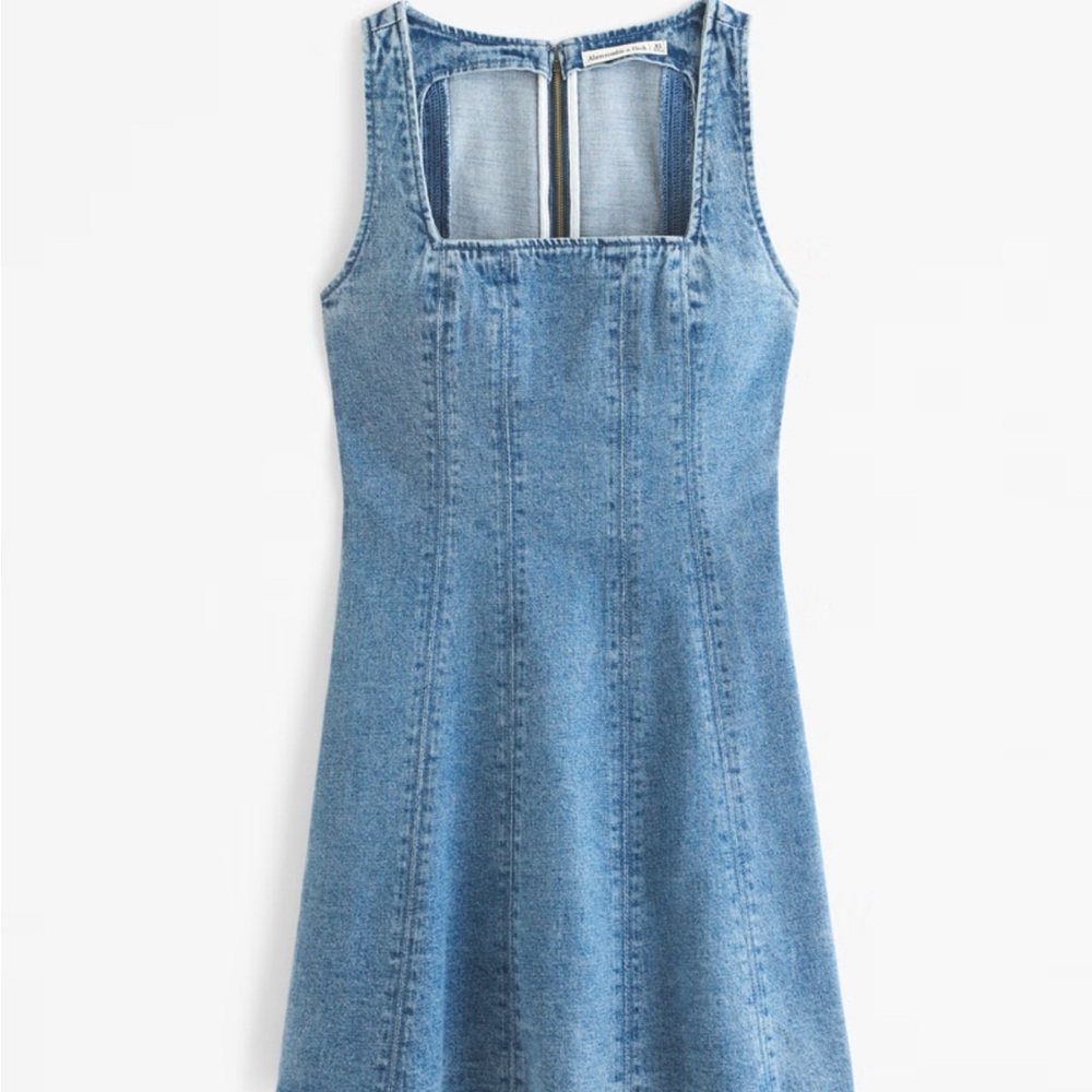 A&F Mila Squareneck Denim Mini Dress